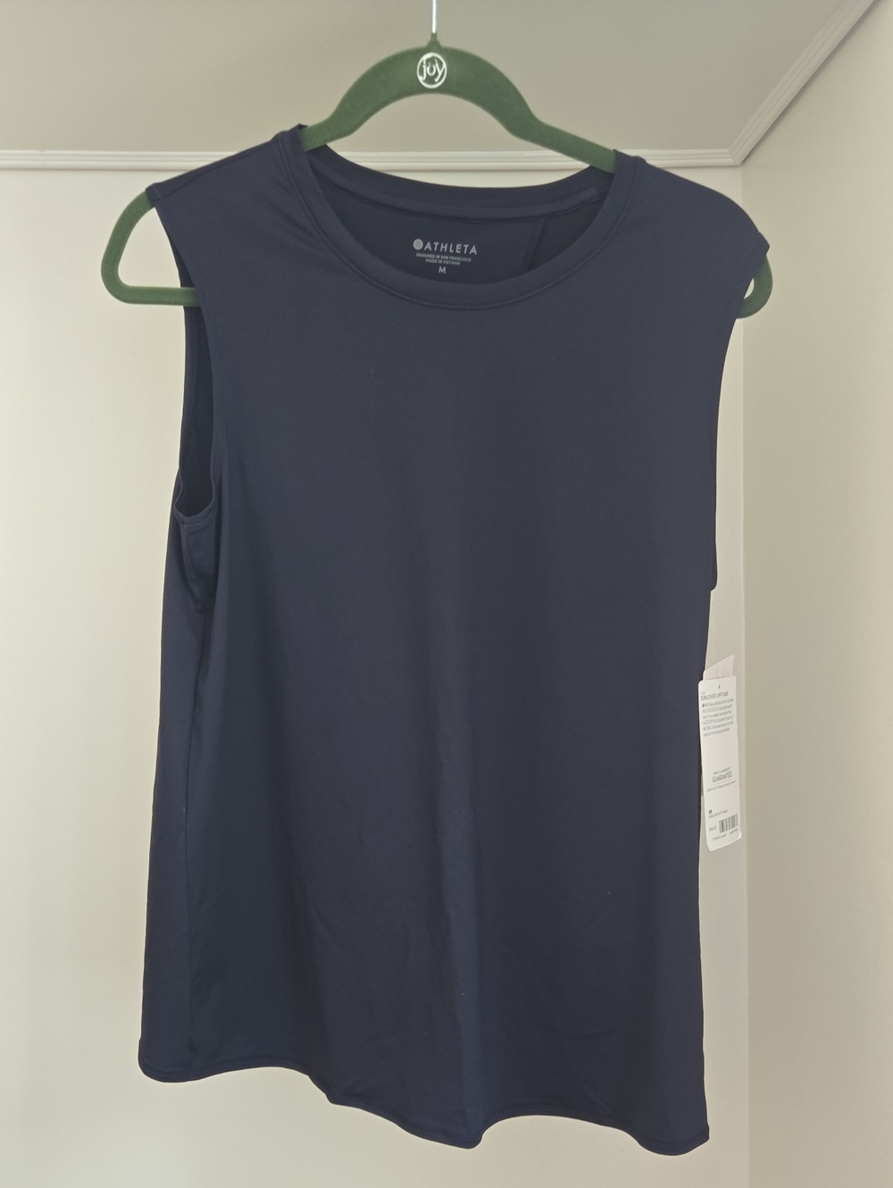 Athleta Dark Navy Sleeveless Crewneck Sunlover UPF 50+ Tank SIZE M